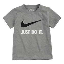 Child's Short Sleeve T-Shirt Nike Swoosh Jdi Ss  Grey