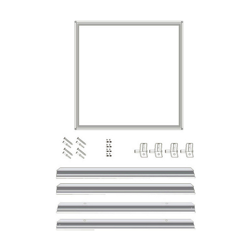 LED Panel Recessed Frame EDM Chromed