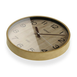 Wall Clock Versa Light brown Plastic Quartz 4,8 x 31 x 31 cm