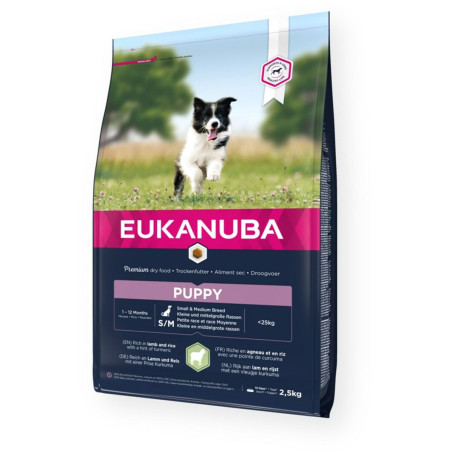 Fodder Eukanuba Pupopy Small & Medium Kid/Junior Lamb Rice 2,5 kg