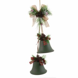 Christmas bauble Green Multicolour Metal Plastic Fibre Hoods 14 x 9 x 47 cm