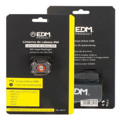 LED Head Torch EDM Black 8 W 400 lm