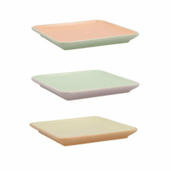 Snack tray Quid Vitamina Bicoloured Ceramic 15 x 15 cm (6 Units)