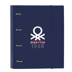 Ring binder Benetton Varsity Grey Navy Blue 27 x 32 x 3.5 cm