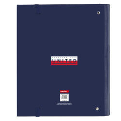 Ring binder Benetton Varsity Grey Navy Blue 27 x 32 x 3.5 cm