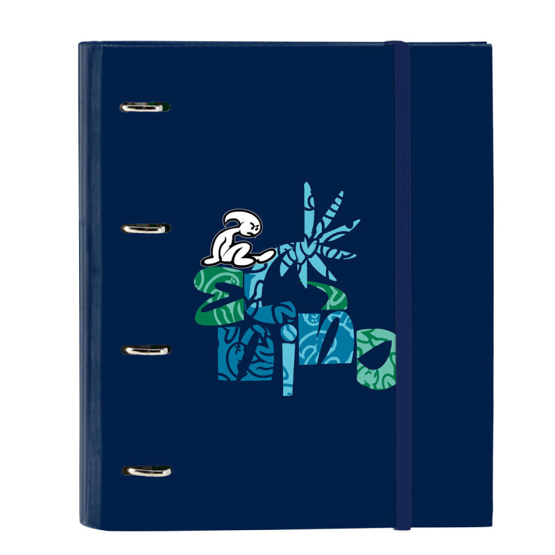 Ring binder El Niño Glassy Navy Blue 27 x 32 x 3.5 cm