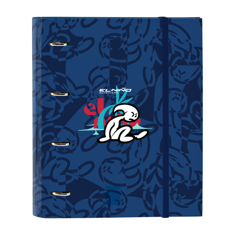 Ring binder El Niño Paradise Navy Blue 27 x 32 x 3.5 cm