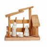 Christmas nativity set White Natural Wood Ceramic 18 x 17 x 8 cm (2 Units)