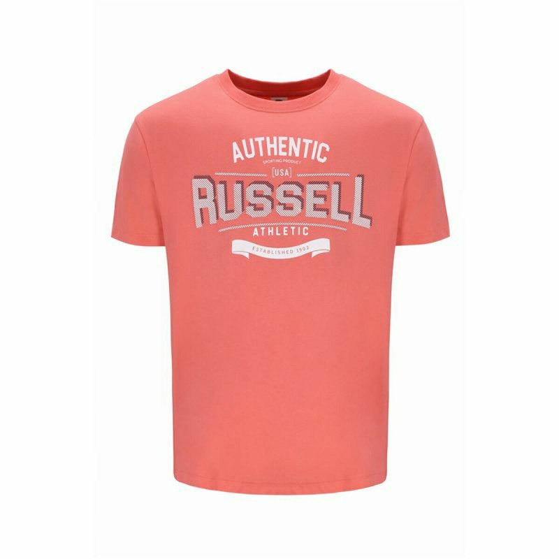 Men’s Short Sleeve T-Shirt Russell Athletic Amt A30081 Orange Coral