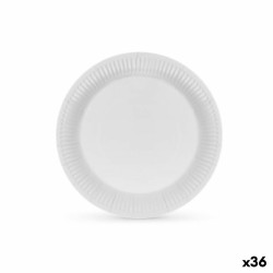 Plate set Algon Cardboard Disposable White (36 Units)