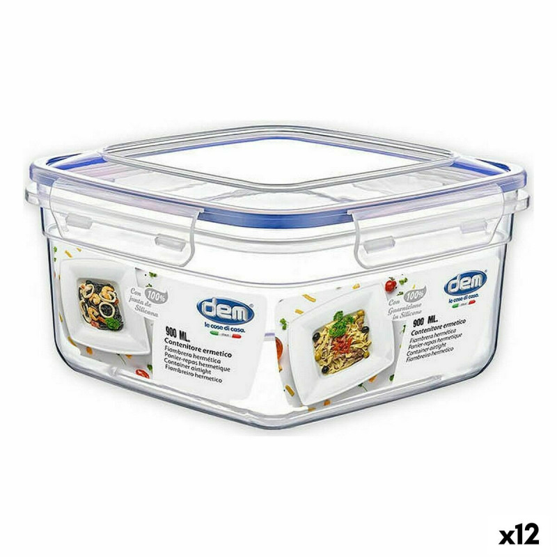 Hermetic Lunch Box Dem 900 ml 15 x 15 x 8 cm (12 Units)