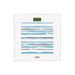 Digital Bathroom Scales LAICA PS1074 White Striped Multicolour Tempered Glass 150 kg