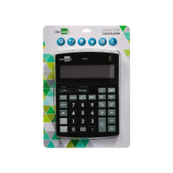 Calculator Liderpapel XF29 Black Plastic