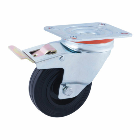 Rueda Afo CR29470 With brakes Swivel base Ø 10 cm Latex rubber