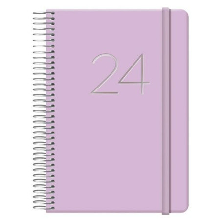 Diary GLOSS DOHE 2024 Annual Purple 12,5 x 18 cm