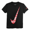 Child's Short Sleeve T-Shirt Nike Texture Swoosh Black