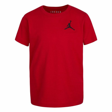 Child's Short Sleeve T-Shirt Nike Jordan Jumpamn Air EMB Red