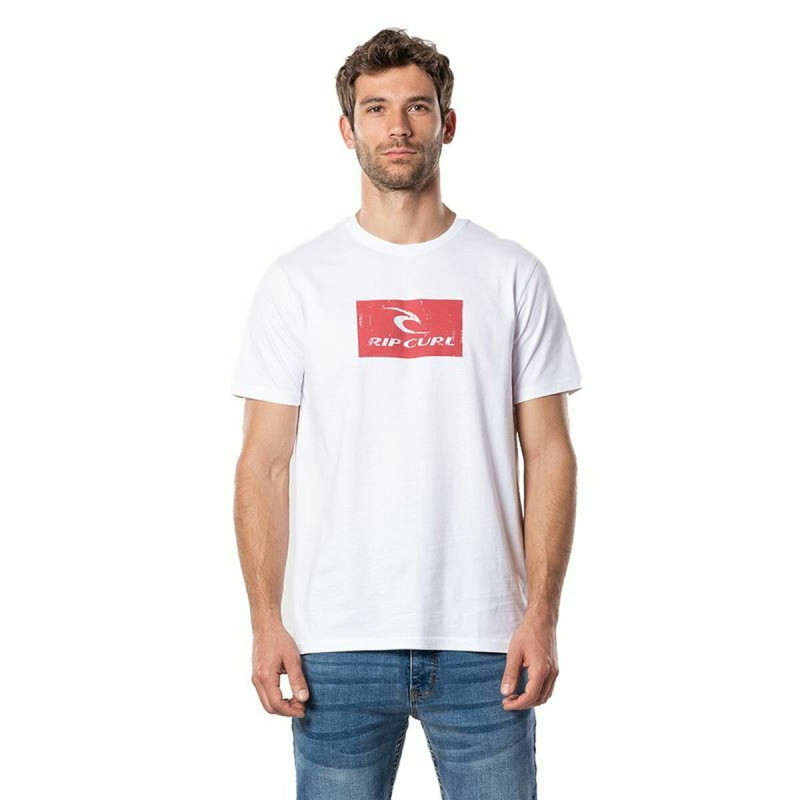 Men’s Short Sleeve T-Shirt Rip Curl Hallmark White Men