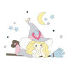 Cot Flat Sheet Cool Kids Witch 100 x 130 cm