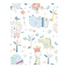 Cot Flat Sheet Cool Kids Jungle 100 x 130 cm