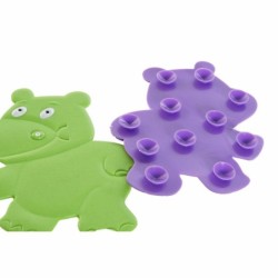 Bath rug DKD Home Decor 10 x 1 x 13 cm Lilac Green Children's PVC (2 Units)