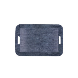 Breakfast tray Quid Habitat Blue Plastic 33 x 23 x 4 cm With handles Denim (12 Units)