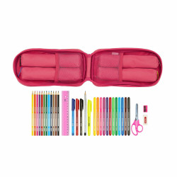 Backpack Pencil Case BlackFit8 M747 Pink 12 x 23 x 5 cm (33 Pieces)