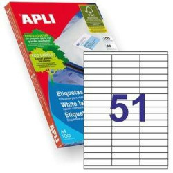 Adhesive labels Apli 581294 70 x 16,9 mm 100 Sheets White