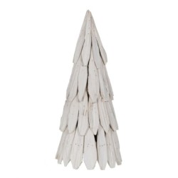 Christmas Tree White Paolownia wood Tree 28 x 28 x 62 cm