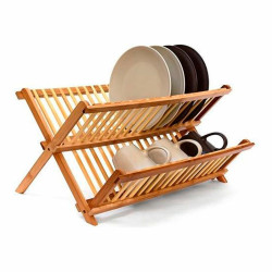 Draining Rack for Kitchen Sink 5five Foldable Natural Bamboo (42 x 33,5 x 25,5 cm)