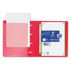 Ring binder Oxford Europeanbinder Polyfoam Red A4 A4+