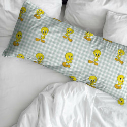 Pillowcase Looney Tunes Tweety Vichy Green 45 x 125 cm