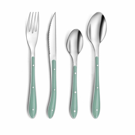 Cutlery Amefa Bistro Green Metal (24 pcs)