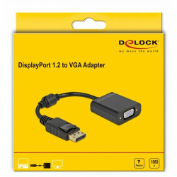 DisplayPort to VGA adapter DELOCK 61006 Black