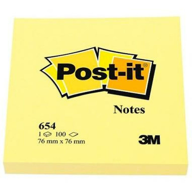 Sticky Notes Post-it CANARY YELLOW Yellow 7,6 x 7,6 cm 24 Pieces 76 x 76 mm