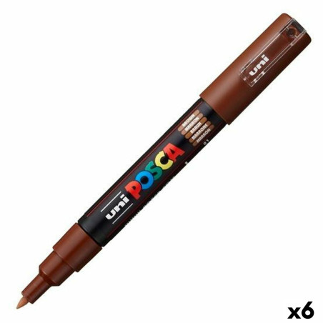 Felt-tip pens POSCA PC-1M Brown (6 Units)