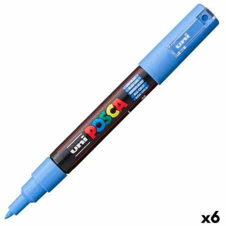 Felt-tip pens POSCA PC-1M Sky blue (6 Units)