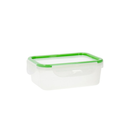 Lunch box Quid Greenery 1 L Transparent Plastic 13 x 18 x 6,8 cm - 1 L (4 Units) (Pack 4x)