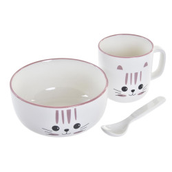 Children’s Dinner Set DKD Home Decor Cat