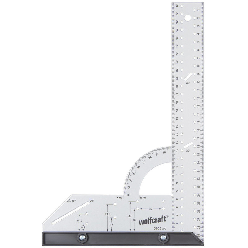 Set square Wolfcraft 5205000 Steel (200 x 300 mm)