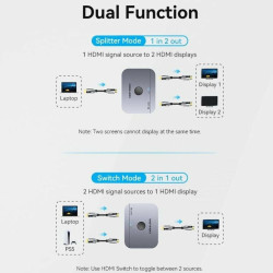 HDMI Switch Vention AKPH0 Grey 1 m