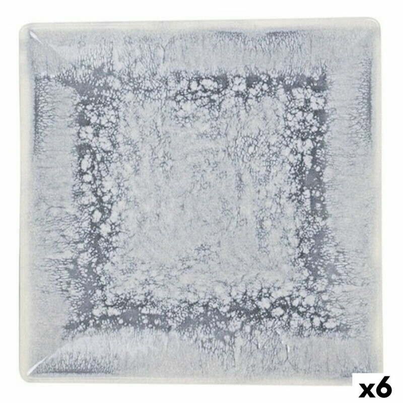 Flat Plate La Mediterránea Adhara Porcelain 24 x 24 x 2 cm (6 Units) (24 x 24 x 2 cm)