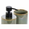 Bath Set DKD Home Decor Vintage Green PVC Stoneware 8 x 8 x 17,5 cm (2 Units)