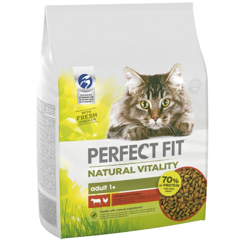 Cat food Perfect Fit Natural Vitality Beef 2,4 kg Adults Chicken