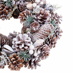 Advent wreathe Multicolour Plastic Foam Pineapples 35 x 35 x 9 cm