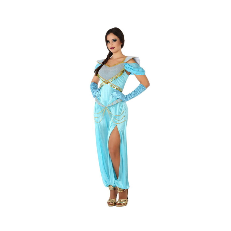 Costume for Adults Blue Arab Princess Fantasy (1 Piece)