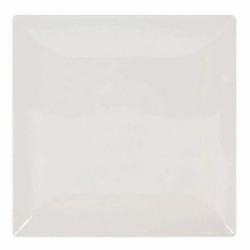 Flat Plate La Mediterránea Elite Stoneware Ivory 26,5 x 26,5 x 2,5 cm (6 Units)