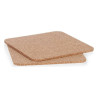 Trivet set Table Mat Natural Cork 18 x 0,5 x 18 cm (12 Units)