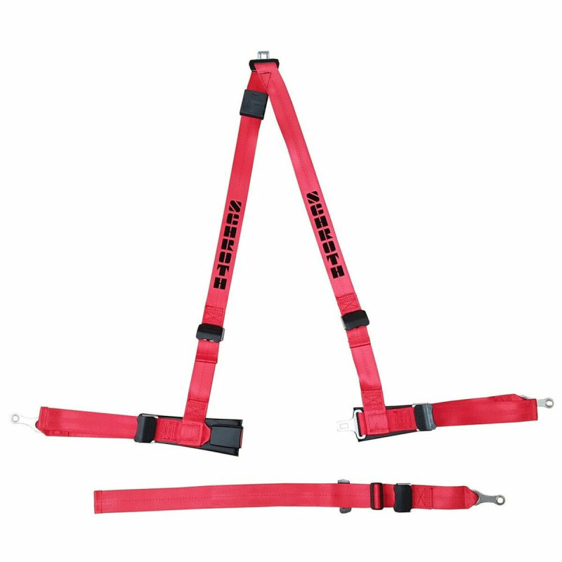 3 Point Attachment Harness SCHROTH RACING RALLYE 3 ASM FLOCK Red