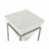 Side table DKD Home Decor White Silver Metal Marble 36 x 36 x 60 cm